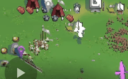 gif of birds and blades units moving in a straight line